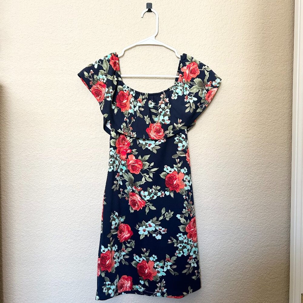 Womens Floral Crystal Doll Dress, Large